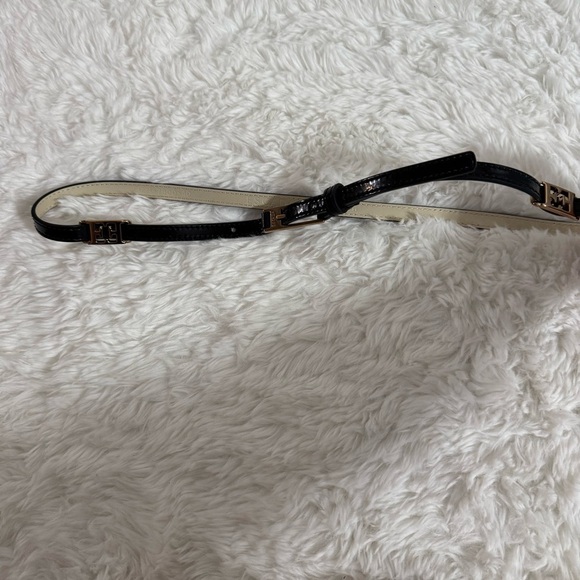 Escada Black Leather Belt with Gold Buckle Size 40 - Picture 16 of 16